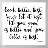 Poster Quoting St. Jerome - Selbstverbesserung (Vorne)