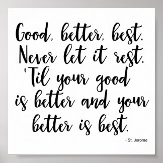 Poster Quoting St. Jerome - Selbstverbesserung