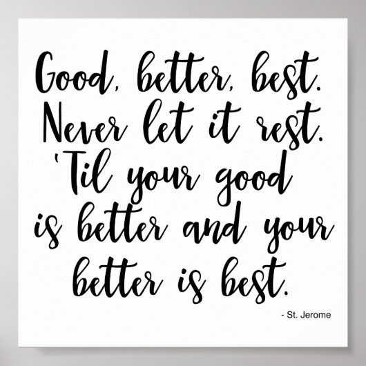 Poster Quoting St. Jerome - Selbstverbesserung (Vorne)