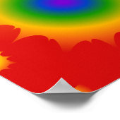 Poster: Rainbow Fraktal Explosions: Vector Art Poster (Ecke)