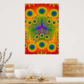 Poster: Rainbow Fraktal Explosions: Vector Art Poster (Küche)