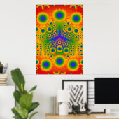 Poster: Rainbow Fraktal Explosions: Vector Art Poster (Heimbüro)