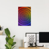 Poster: Rainbow Vertigo: Psychedelisch Abstrakt Poster (Heimbüro)