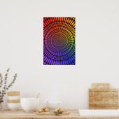 Poster: Rainbow Vertigo: Psychedelisch Abstrakt Poster (Küche)