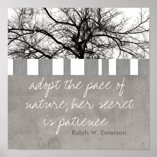 Poster Ralph W Emerson zitieren Natur Foto Art (Vorne)