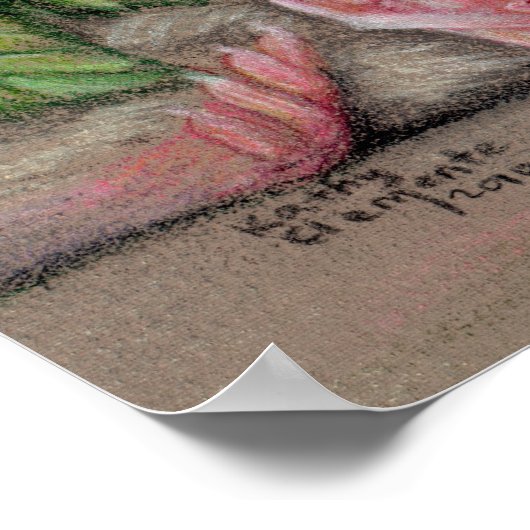 Poster "Rat Skull Rose" (Ecke)