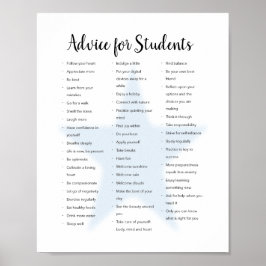 Poster "Ratschläge für Studenten"