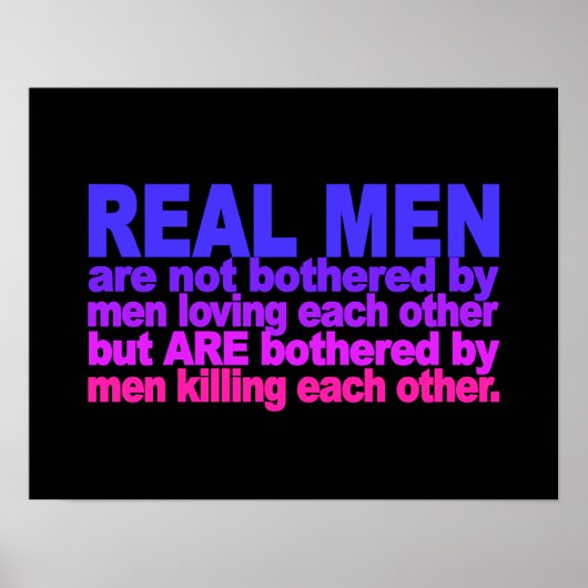 Poster Real Men (Vorne)