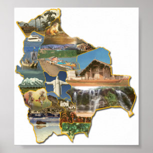 Poster recuerdo de Bolivien