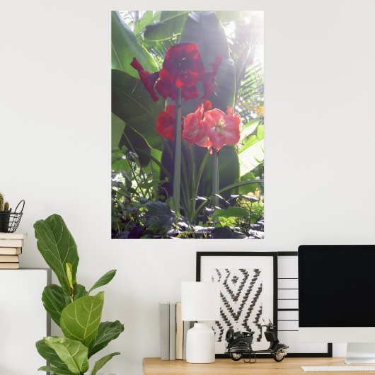 Poster Red Blume (Heimbüro)