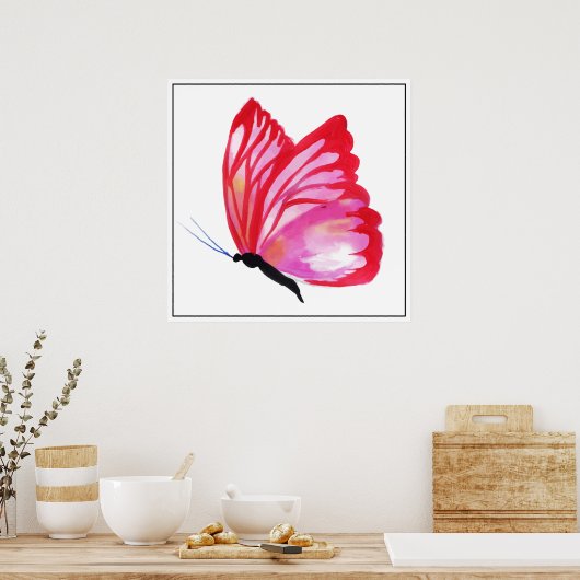 Poster-Red Butterfly Poster (Küche)