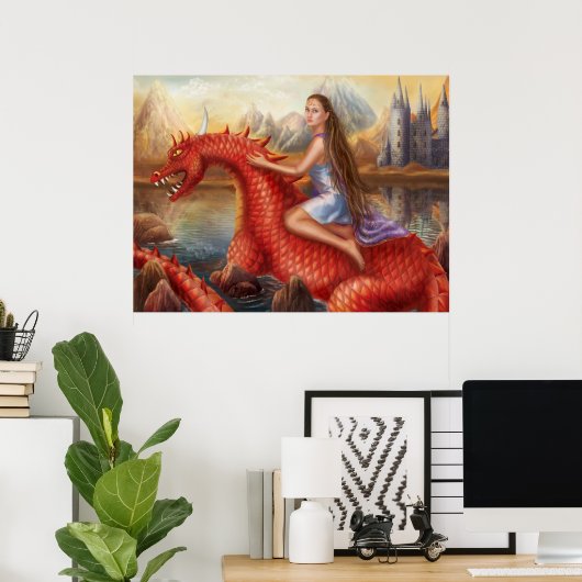 Poster "Red dragon" (Heimbüro)