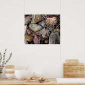 Poster - Regen fällt auf das Spinnennetz über Flus (Küche)