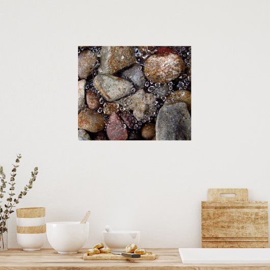 Poster - Regen fällt auf das Spinnennetz über Flus (Küche)