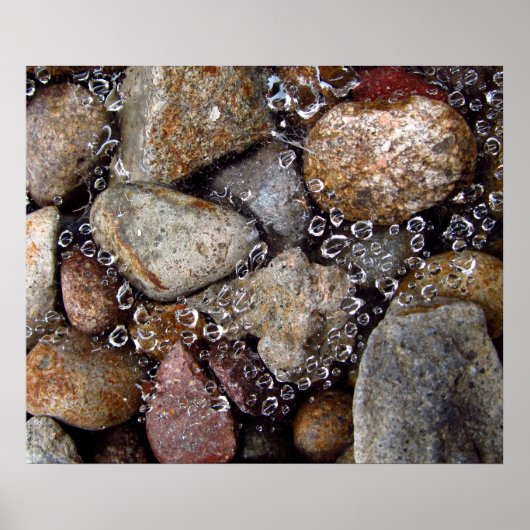 Poster - Regen fällt auf das Spinnennetz über Flus (Vorne)