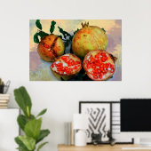 Poster Reife Pomegranate Paint Effect (Heimbüro)
