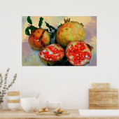 Poster Reife Pomegranate Paint Effect (Küche)