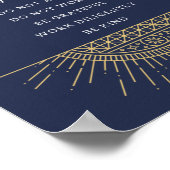 Poster. Reiki Prets, Gold & Blue, Englisch, 8x10 Poster (Ecke)