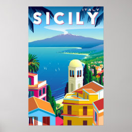 Poster - Reise nach Sizilien, Italien