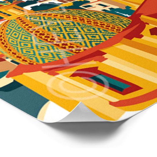 Poster - Reise zur Insel Positano (Ecke)