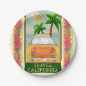 Poster: Reisen California Paper Plate Pappteller (Vorderseite)