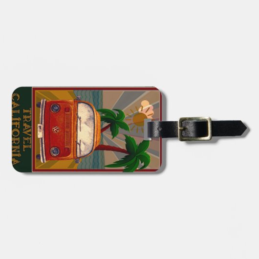 Poster: Reisen durch Kalifornien Gepäckanhänger (Vorderseite horizontal)