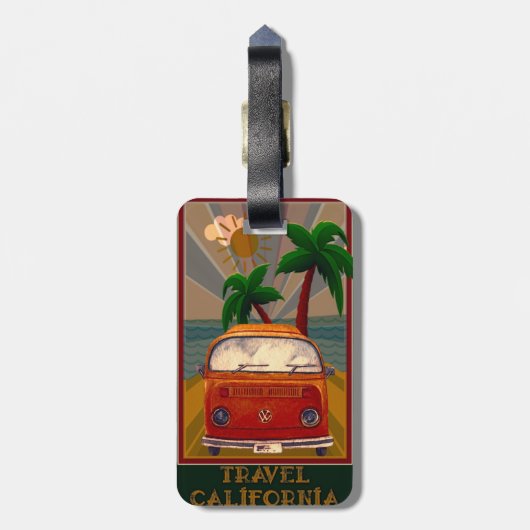 Poster: Reisen durch Kalifornien Gepäckanhänger (Rückseite vertikal)