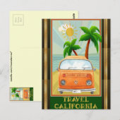Poster: Reisen durch Kalifornien Postkarte (Vorne/Hinten)