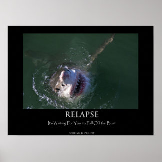 Poster "Relapse" für Weißhaie