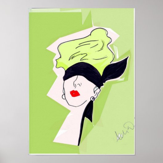 Poster Rene Gruau Inspirierte Illustration (Vorne)