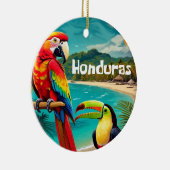 Poster Retro Viaje de Honduras Keramik Ornament (Rechts)