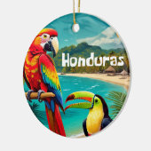 Poster Retro Viaje de Honduras Keramik Ornament (Links)