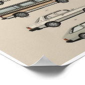 Poster Retro Vintage Cars Download Print (Ecke)