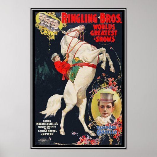 Poster Ringling Brothers Circus Frau Ada Castello (Vorne)