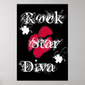 Poster "Rock Star Diva in Black" (Vorne)