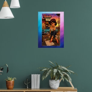 Poster Rockachibi Pénélopé Morgendämmerung Vintage