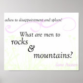 Poster "Rocks and Mountains" - Stolz und Vorurteil (Vorne)