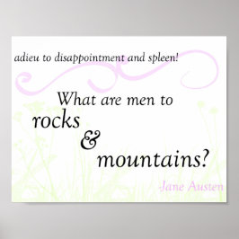 Poster "Rocks and Mountains" - Stolz und Vorurteil