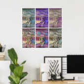 Poster Roman Street - weiß (Heimbüro)