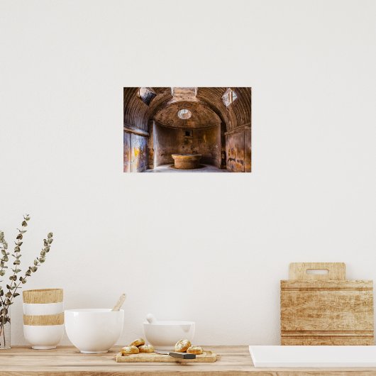 Poster - Römische Bäder - Altes Pompeji, Italien (Küche)