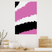 Poster, rosa Wasserfarbe, Abstrakter Minimalismus Poster (Küche)