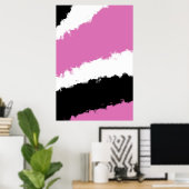 Poster, rosa Wasserfarbe, Abstrakter Minimalismus Poster (Heimbüro)
