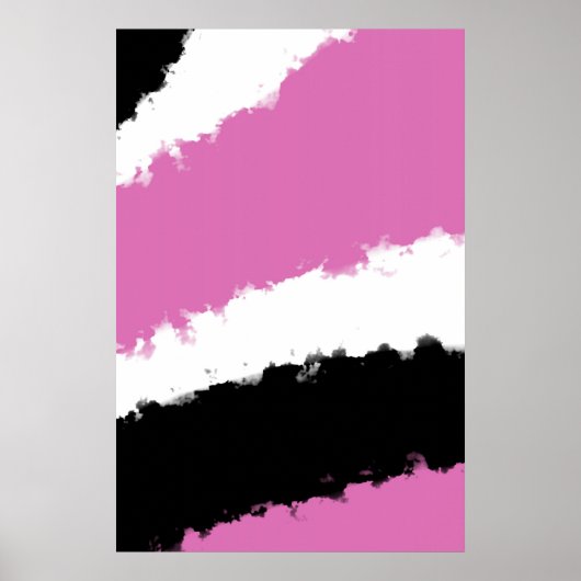 Poster, rosa Wasserfarbe, Abstrakter Minimalismus Poster (Vorne)