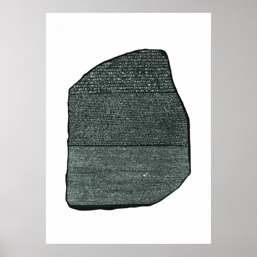 Poster Rosetta Stone Alte ägyptische Hieroglyphen (Vorne)