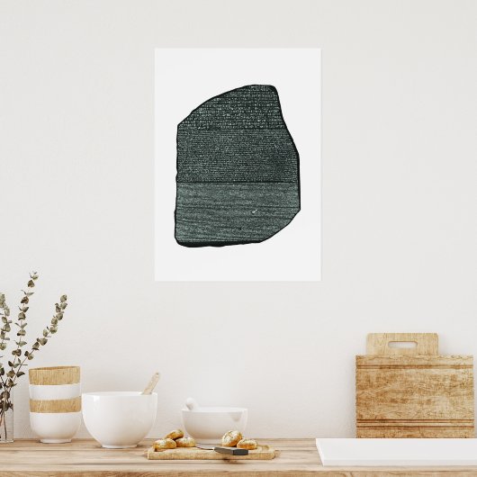Poster Rosetta Stone Alte ägyptische Hieroglyphen (Küche)