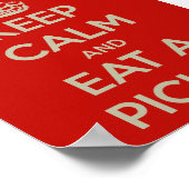 Poster (rot) - Ruhe Behalten und ein Pickle essen (Ecke)