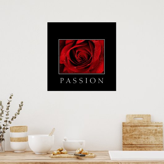 Poster-Rote Rose-Passion Poster (Küche)