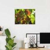 Poster - Rotes Weinblatt (Heimbüro)