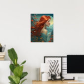 Poster - Rothaarige Frau (Heimbüro)