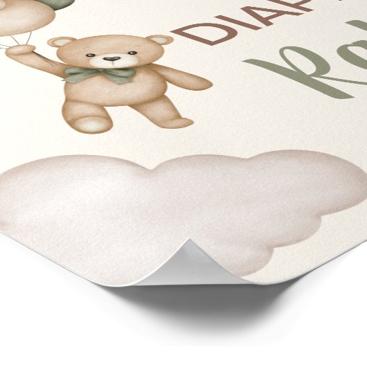 Póster Rótulo Teddy Bear Diaper Raffle Poster (Ecke)